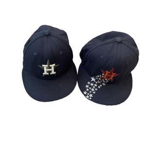 Houston Astros Navy Baseball Cap Bundle - Set of 2 Hats